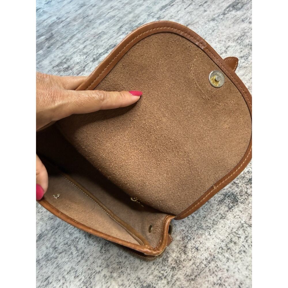 VTG 90’s Coach Cassidy Mini Crossbody Brown Gold Hardware USA Dakota Saddle Rare - Picture 11 of 12